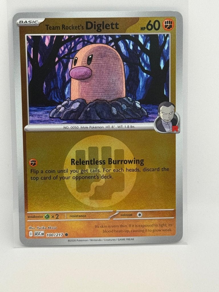 Team Rocket's Diglett [Energy] #100 Pokemon ASC 2, Ophalen of Verzenden, Zo goed als nieuw