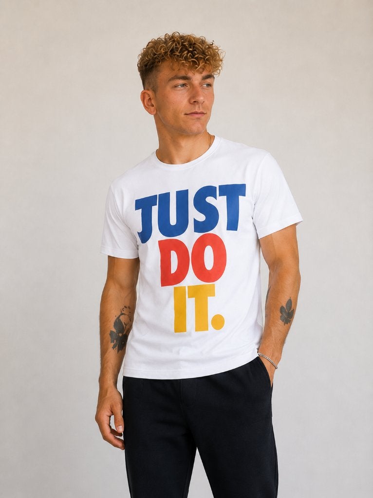 Nike 'Just Do It' T-shirt – Maat XS (Valt als S), Kleding | Heren, T-shirts, Wit, Nike, Ophalen of Verzenden, Gedragen