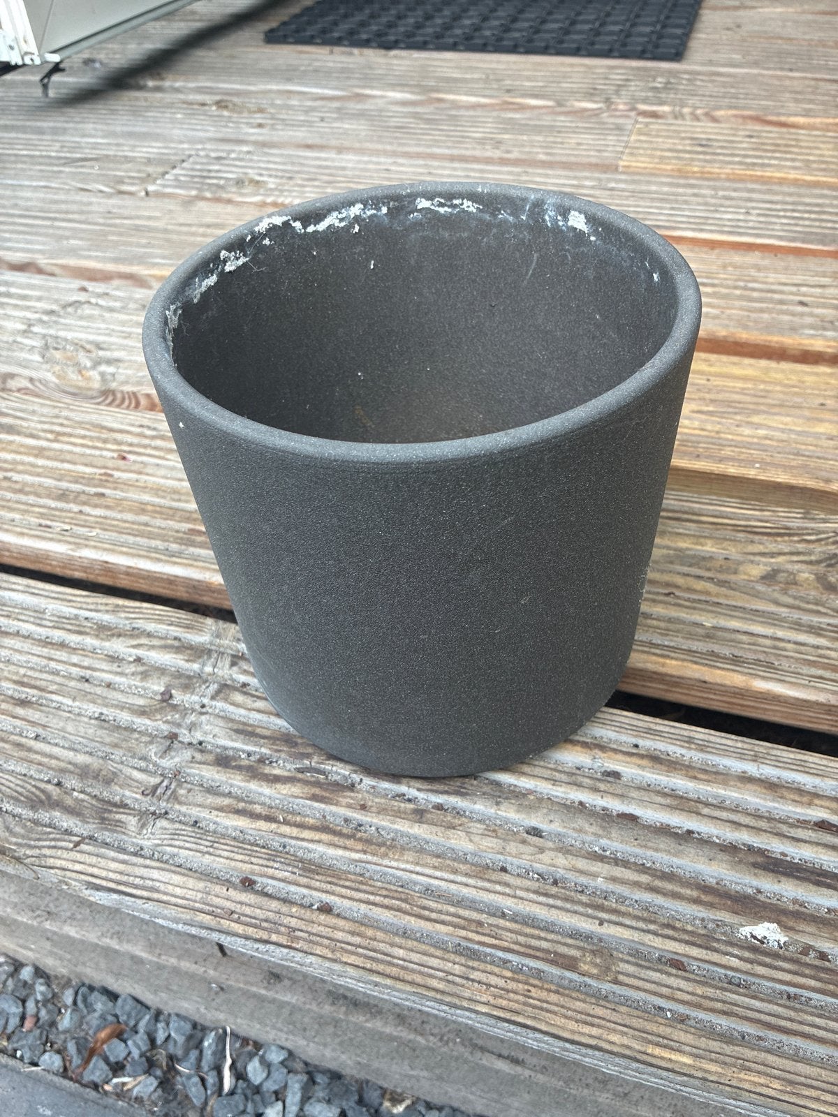 Bruine bloempot voor binnen - Ø 18cm, H 17cm, Tuin en Terras, Bloempotten, Overige materialen, Gebruikt, Rond, Binnen