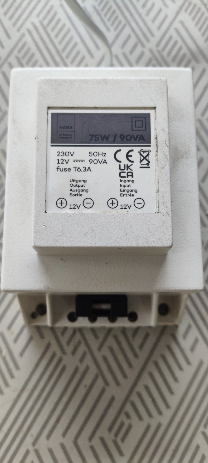 HABA 75W / 90VA Transformator 230V naar 12V, Ophalen of Verzenden, Gebruikt