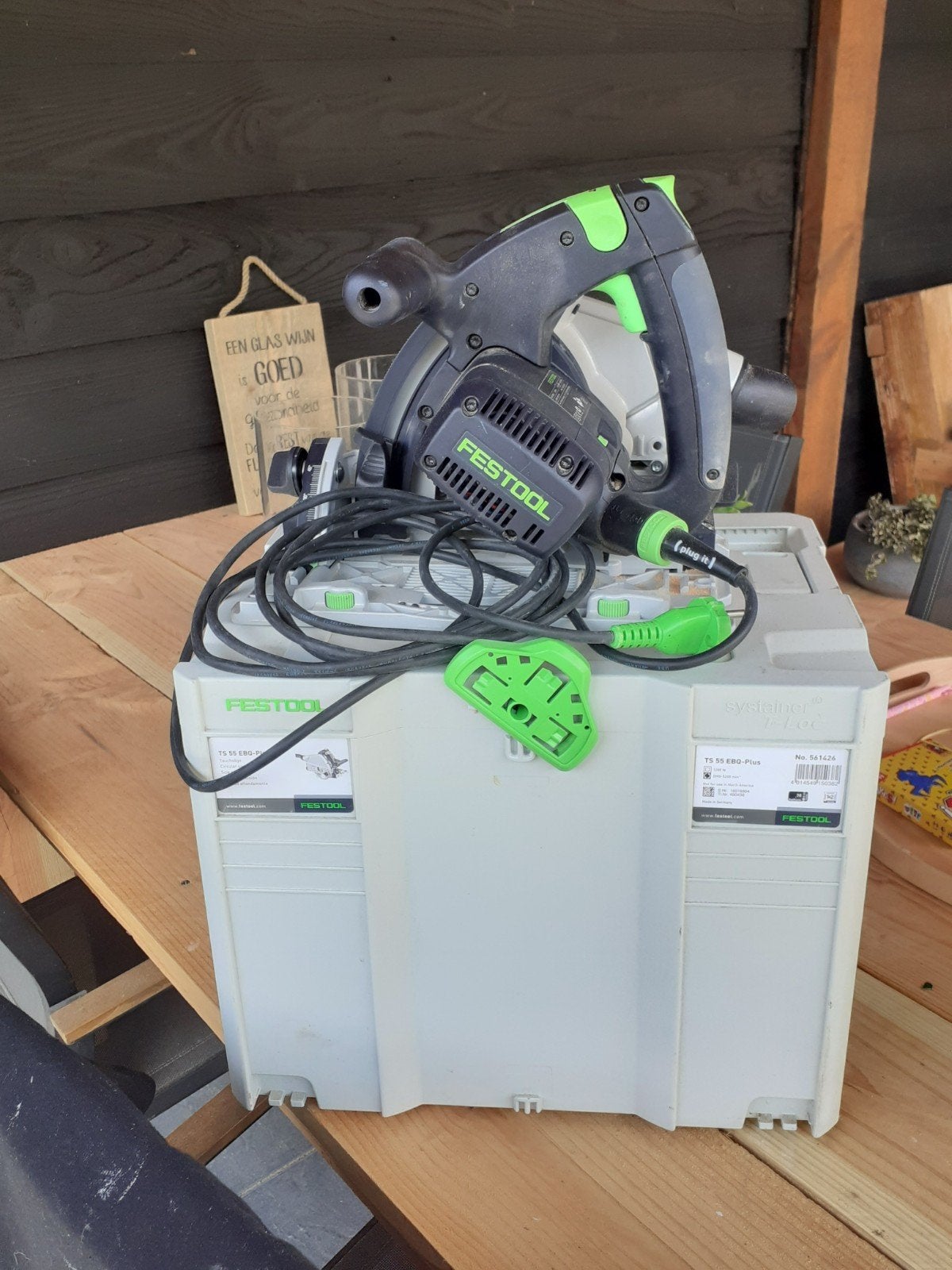 Festool Invalzaag TS 55 EBQ met 2 geleiders en koppelstuk, Ophalen of Verzenden