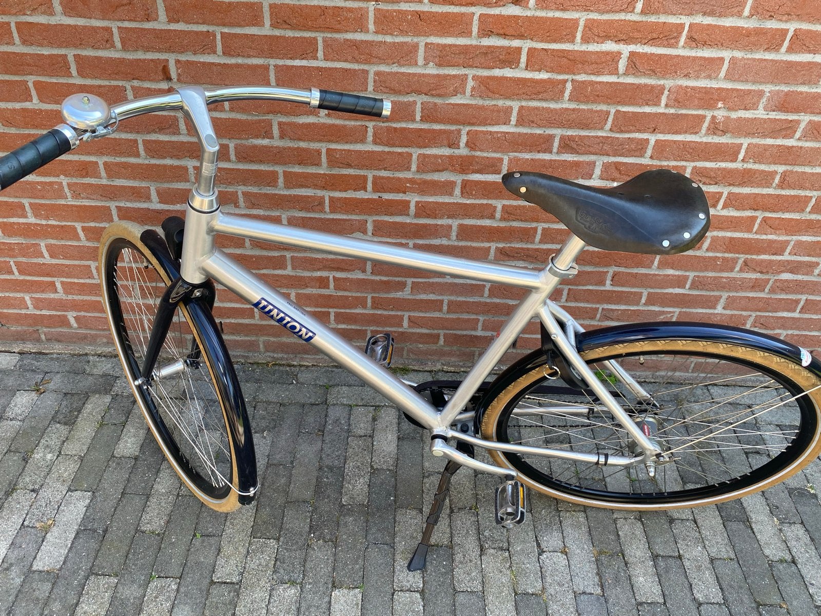 Union herenfiets met Brooks zadel, Terugtraprem, Gebruikt, 53 tot 57 cm, Ophalen