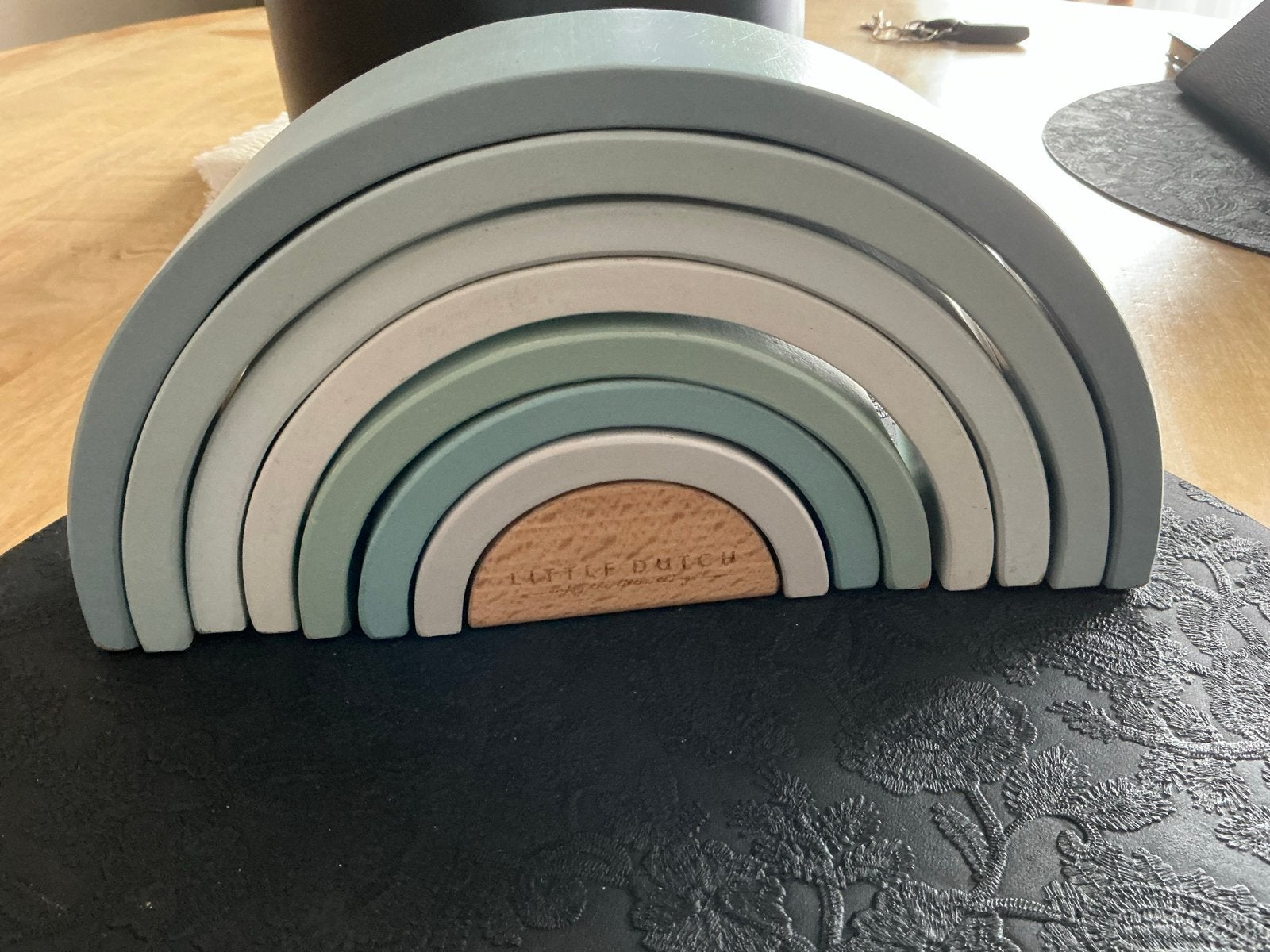 Little Dutch Houten Regenboog Stapeltoren Blauw, Ophalen of Verzenden, Zo goed als nieuw, Overige typen