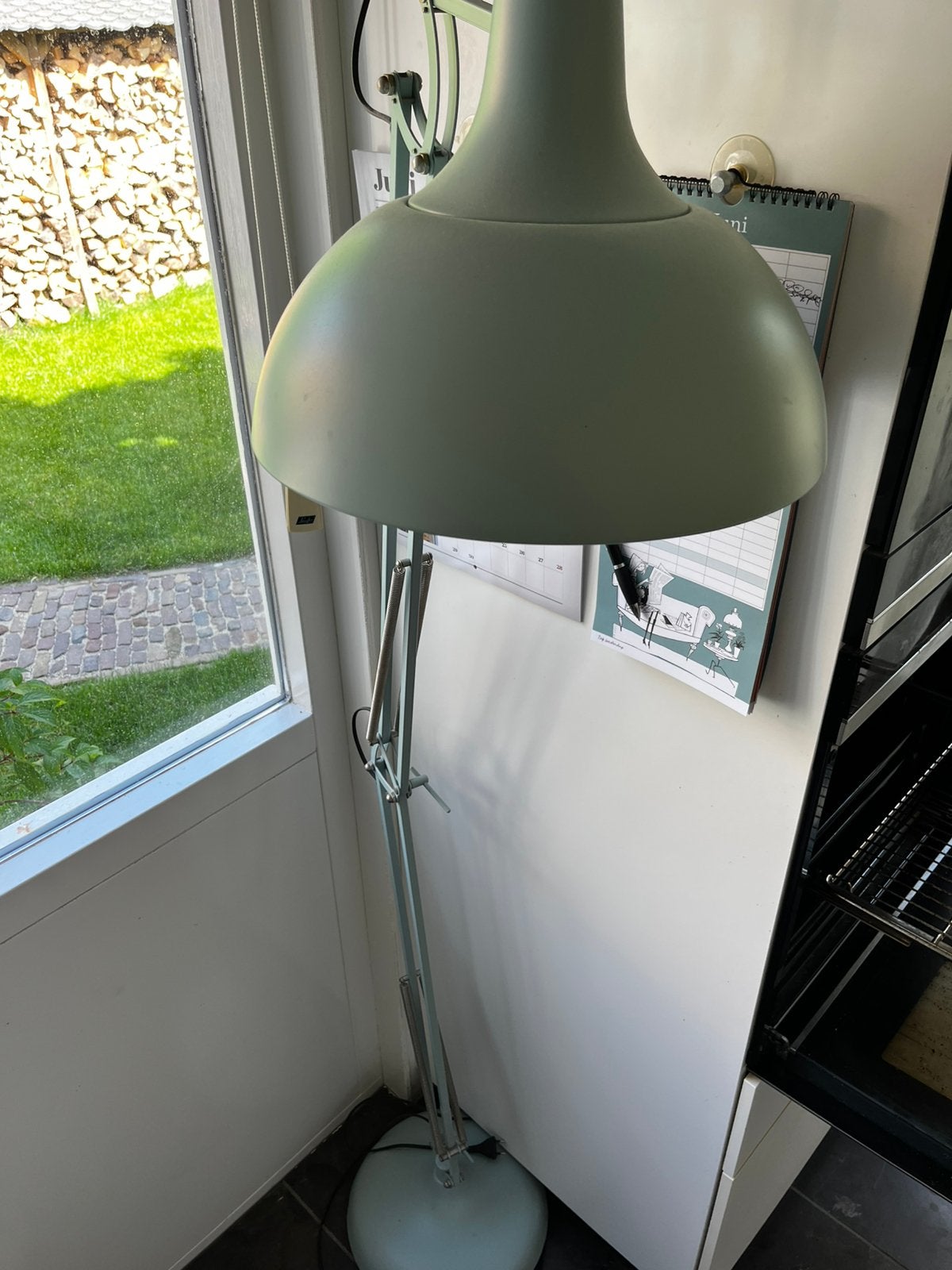 Vloerlamp licht blauw., Huis en Inrichting, Lampen | Vloerlampen, Ophalen, Zo goed als nieuw, 150 tot 200 cm