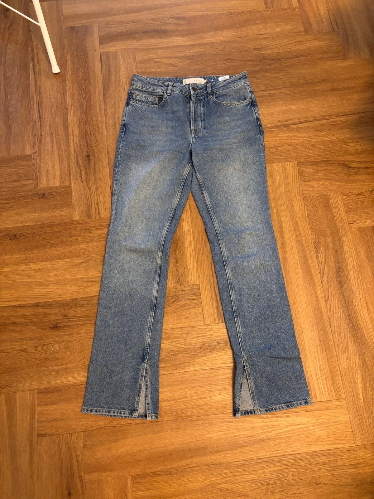YAYA Denim Studio jeans met split - Maat 36 (S), Blauw, Ophalen of Verzenden, Zo goed als nieuw, Maat 36 (S)