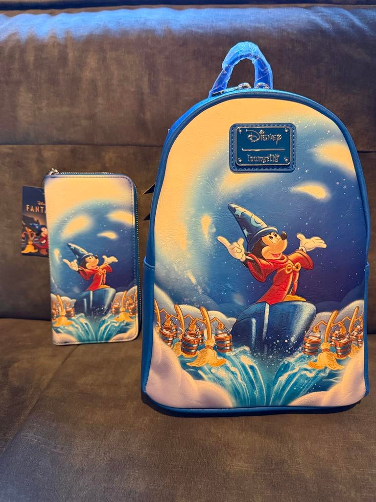 Loungefly Disney Fantasia Mickey Fantasmic Tas & Portemonnee, Ophalen of Verzenden, Mickey Mouse, Nieuw, Tas, Koffer of Zak