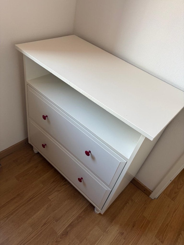Ladekast / commode wit, Gebruikt, Kast, 75 tot 100 cm, Minder dan 50 cm