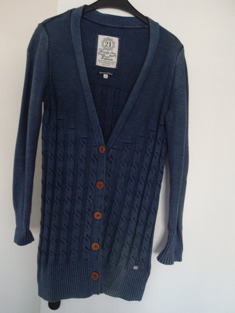 Maat XL. Lang blauw McGREGOR vest met ingebreide kabels., McGregor, Blauw, Maat 46/48 (XL) of groter, Ophalen of Verzenden