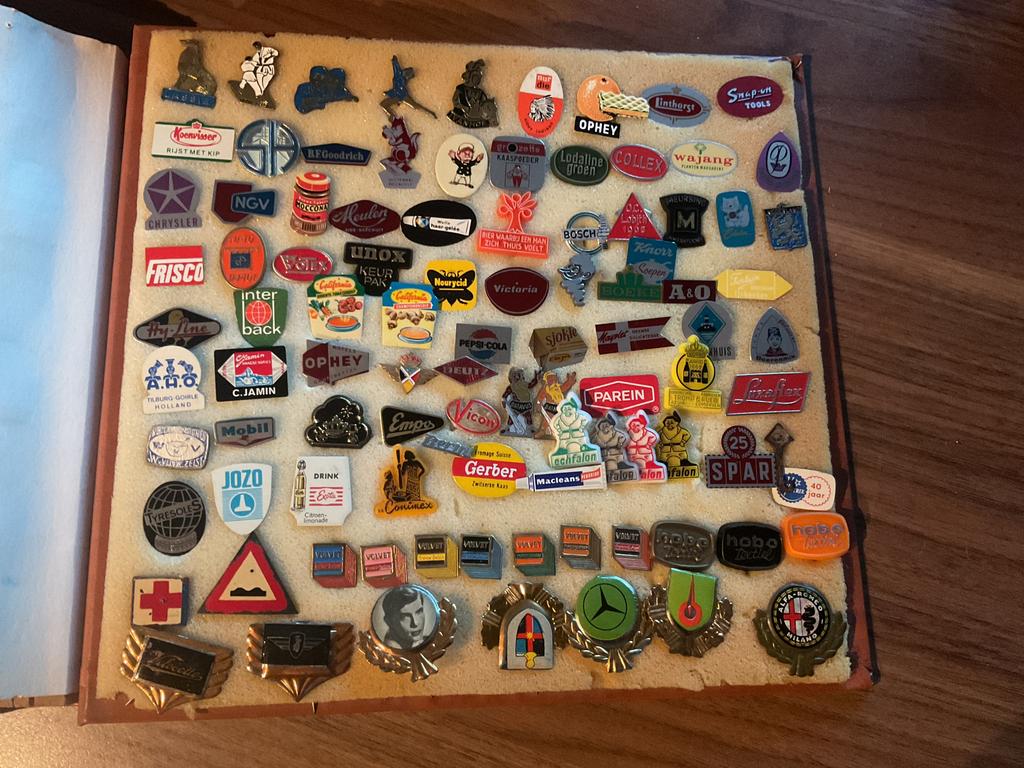 2 albums met speldjes, Verzamelen, Speldjes, Pins en Buttons, Ophalen, Gebruikt, Overige onderwerpen, Speldje of Pin