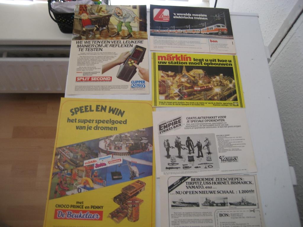 partij speelgoed reclame knipsels, Ophalen of Verzenden, 1980 tot heden, Nederland, Knipsel(s)
