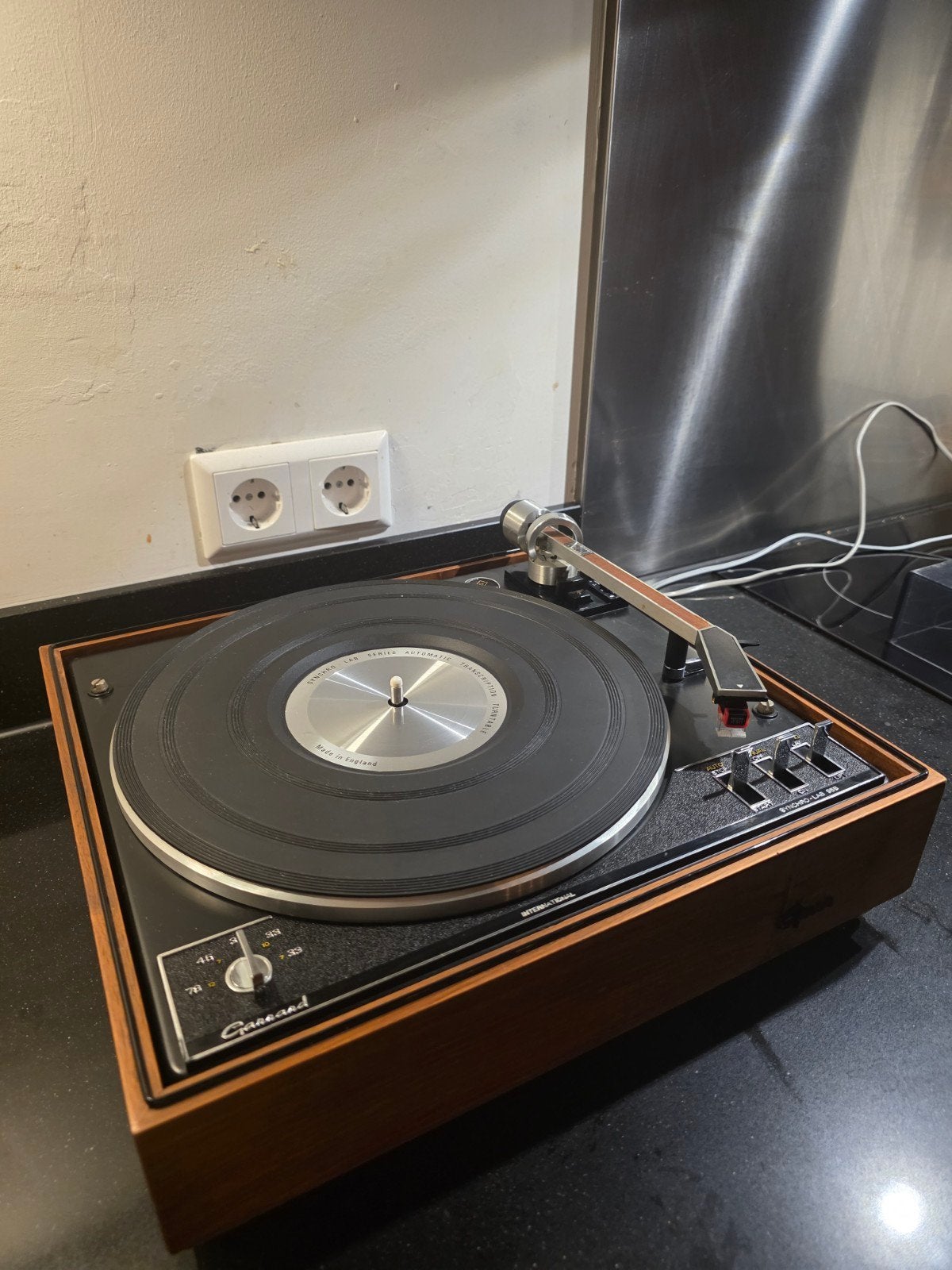 Garrard Synchro-Lab 95B vintage platenspeler – getest & werk, Gebruikt, Automatisch, Platenspeler, Ophalen