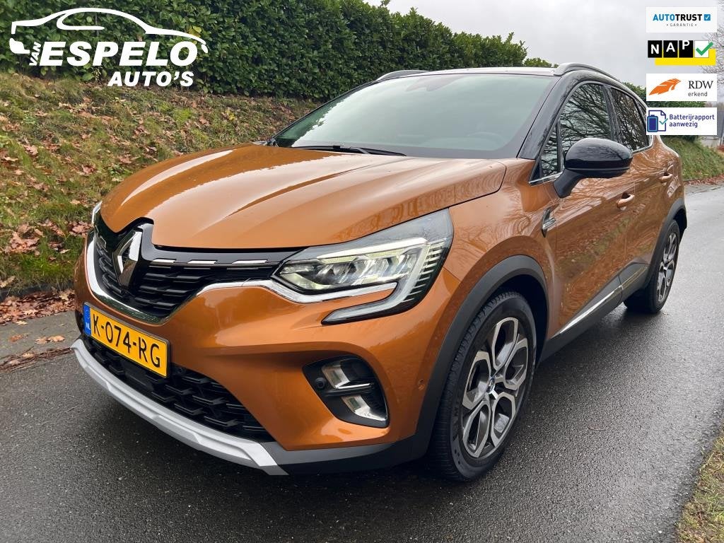 Renault Captur 1.6 E-Tech Plug-in Hybrid 160 Edition One, 96, Auto's, Renault, 77 km/l, Gebruikt, Leder en Stof, Bedrijf