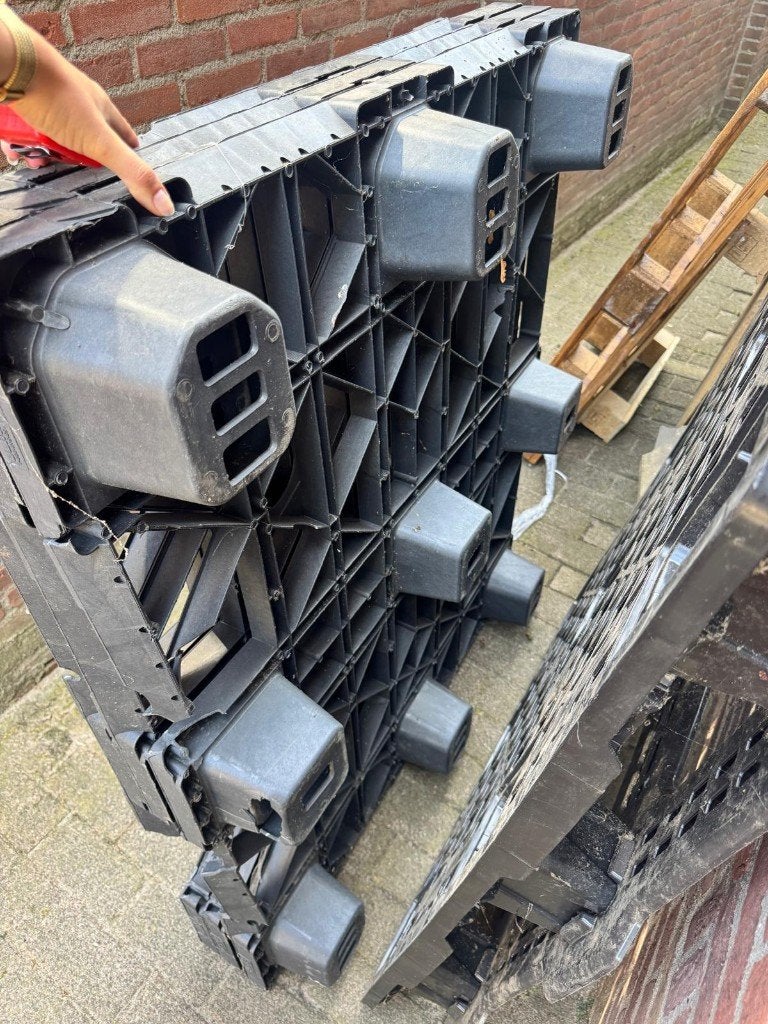 Kunststof pallet, Ophalen, Gebruikt, 25 tot 50 mm, Pallet