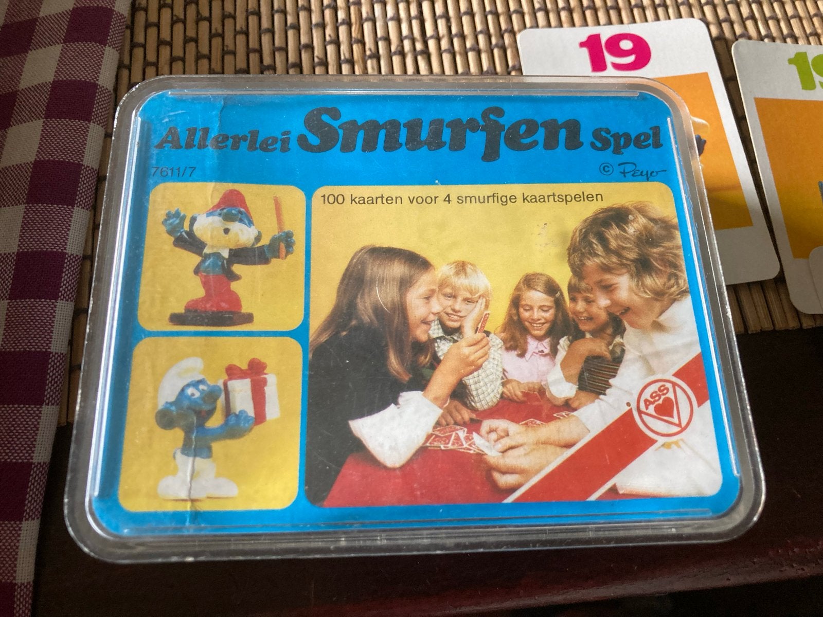 Allerlei Smurfen Spel - Vintage spel, jaren 70, Drie of vier spelers, Ophalen of Verzenden, Gebruikt