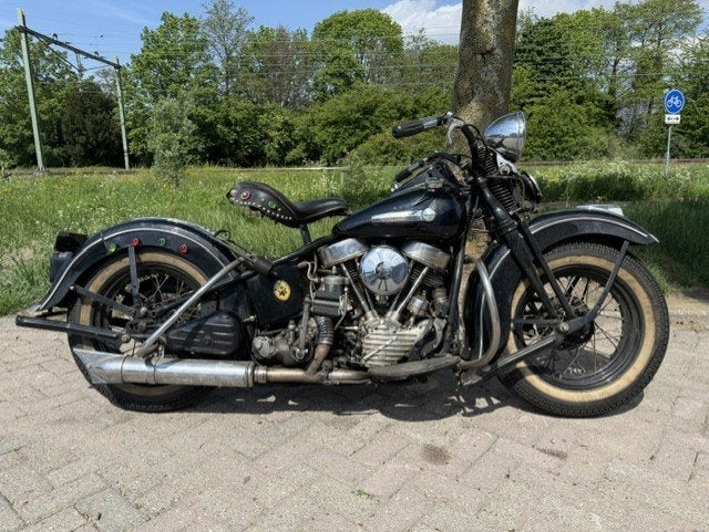 Harley Davidson 1948 Panhead Springer, 2 cilinders, Gebruikt, Particulier, Toermotor