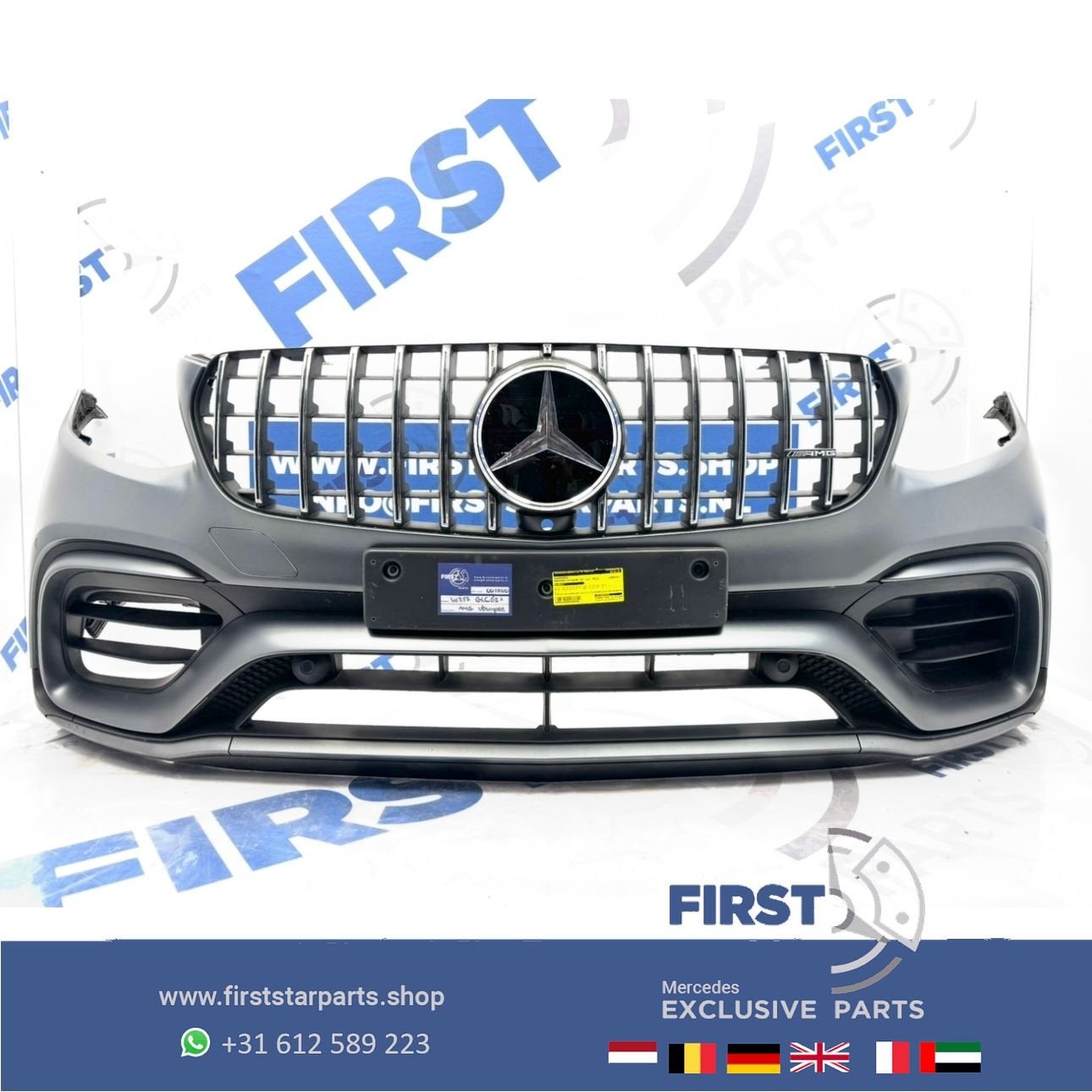 A2538854202 W253 C253 GLC63 AMG VOORBUMPER Mercedes GLC 63 K, Gebruikt, -, Voor, Ophalen of Verzenden