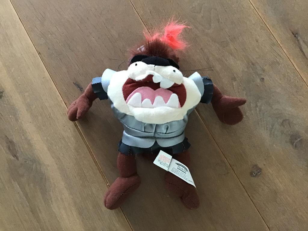 Pluche knuffel Taz de Tasmaanse Duivel uit Looney Tunes., Gebruikt, Overige merken, Overige typen, Met label