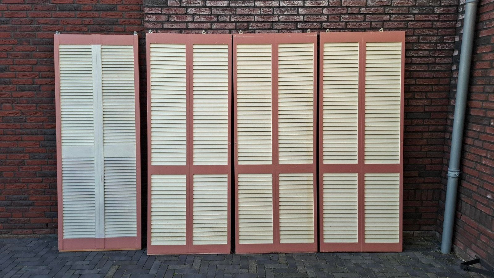 Louvredeurtjes volhouten Louvredeuren, Ophalen, Gebruikt, Minder dan 80 cm, Overige typen