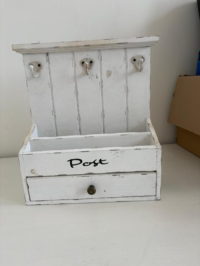Brocante postbakje, Ophalen of Verzenden, Gebruikt