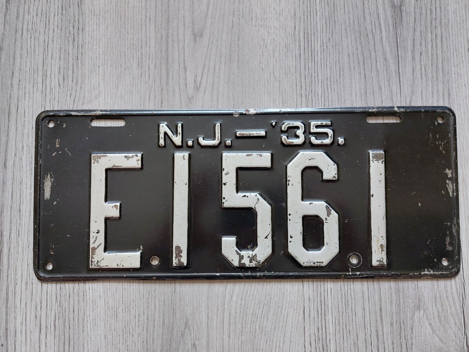 Kenteken 1935 New Jersey USA Nummerplaat Nummerbord, Ophalen of Verzenden, Gebruikt, Auto's