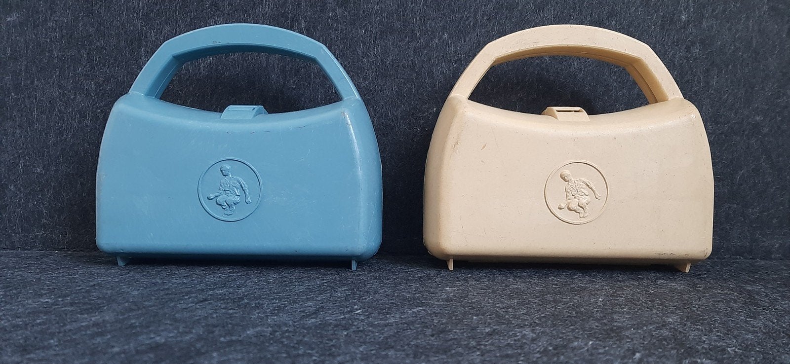 Vintage Petanque Set in Draagkoffer - Blauw & Crème, Ophalen of Verzenden, Gebruikt