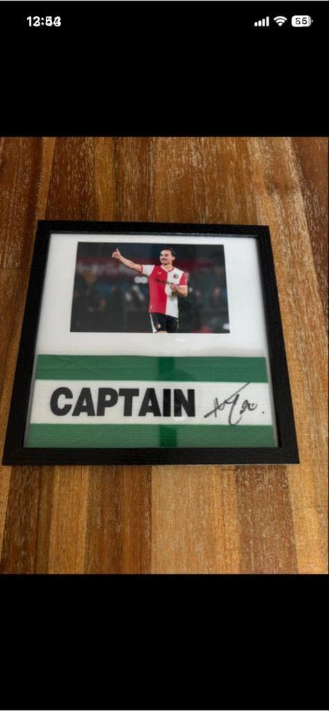 Gesigneerde Feyenoord  aanvoerdersband (met bewijs), Verzamelen, Sportartikelen en Voetbal, Ophalen of Verzenden, Nieuw, Overige binnenlandse clubs