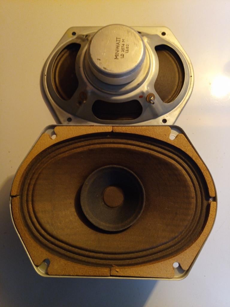 Philips vintage speakers  LD 3574 M, Philips, Gebruikt, Ophalen of Verzenden, Minder dan 60 watt