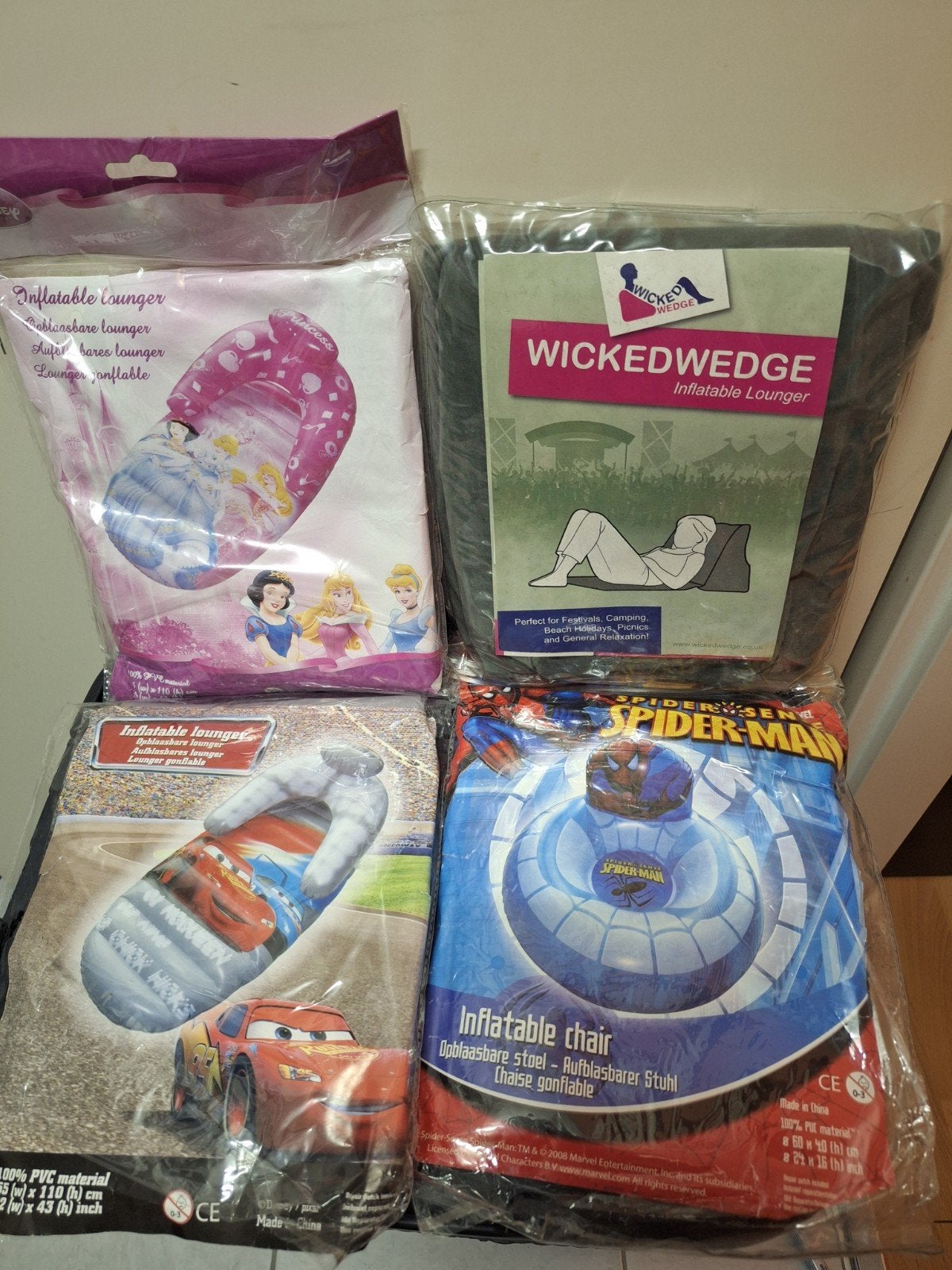 Opblaasbare loungers en stoel - Disney, Cars, Spiderman, Ophalen of Verzenden, Nieuw