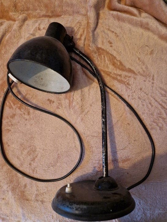 Vintage industriële bureaulamp/wandlamp, Antiek en Kunst, Ophalen
