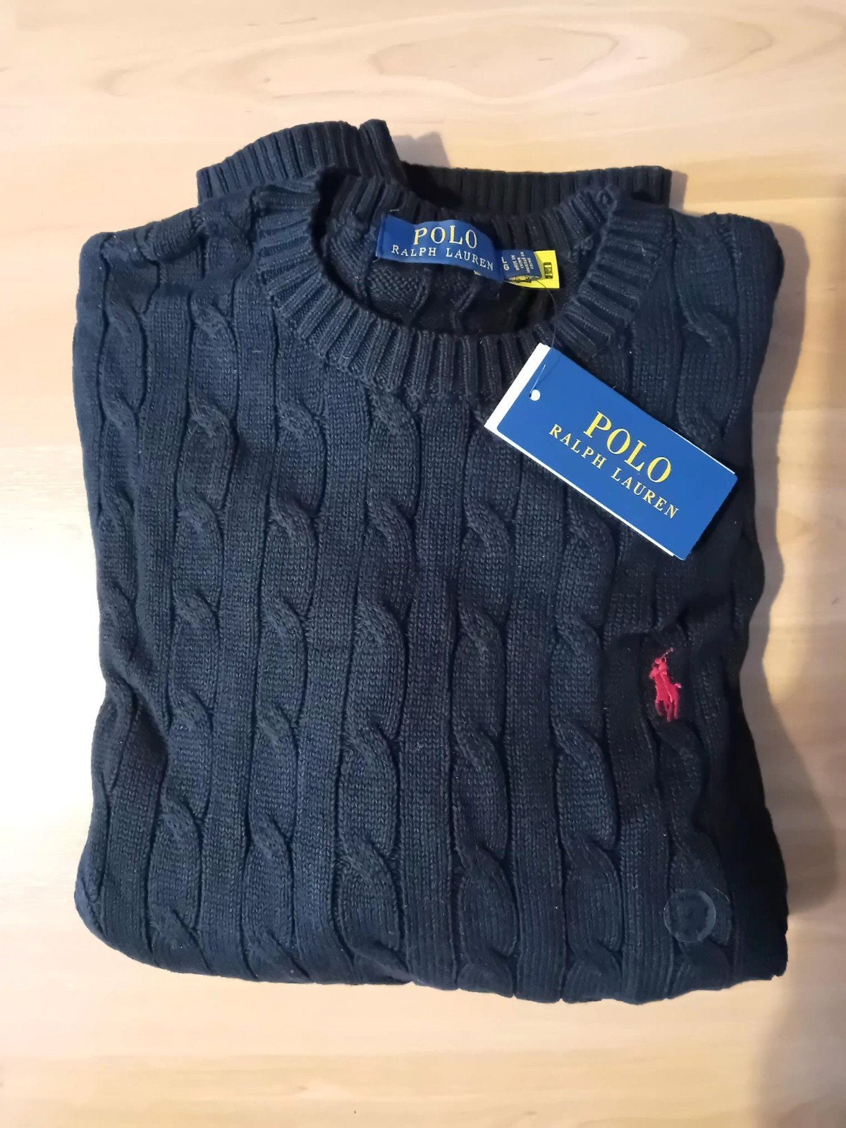 Ralph Laure kabel trui (zwart), Kleding | Heren, Verzenden, Nieuw, Zwart