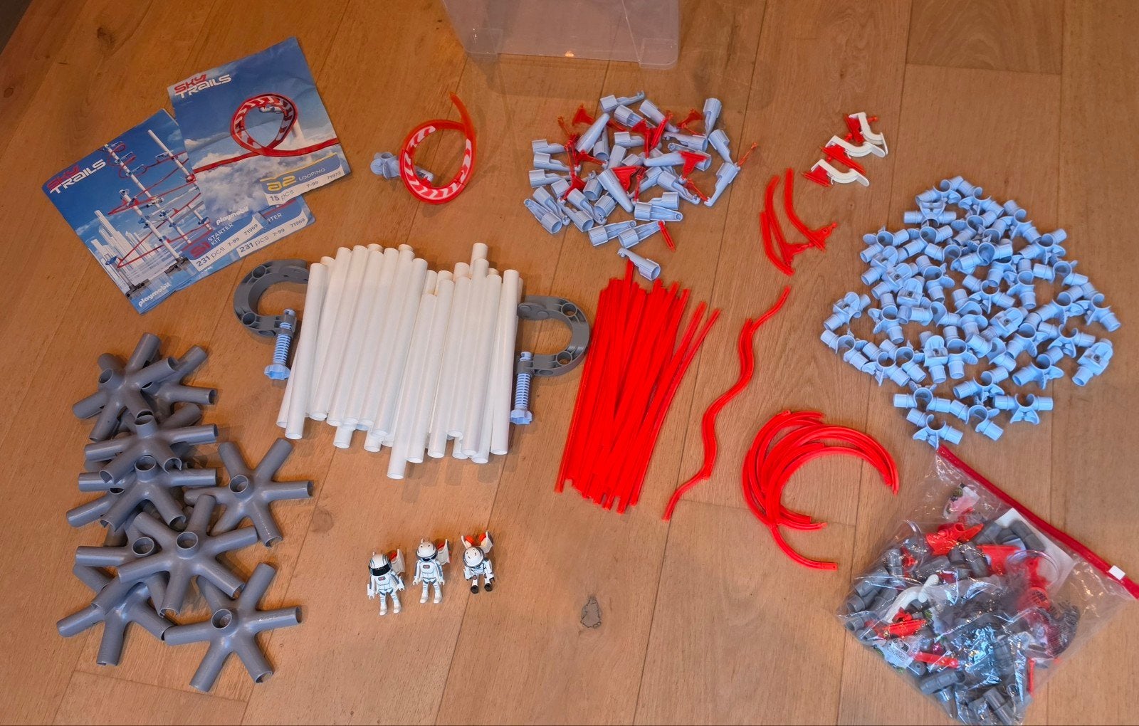 Playmobil Skytrails baan (2 startsets + looping) in Ikea bak, Ophalen of Verzenden, Zo goed als nieuw, Overige merken