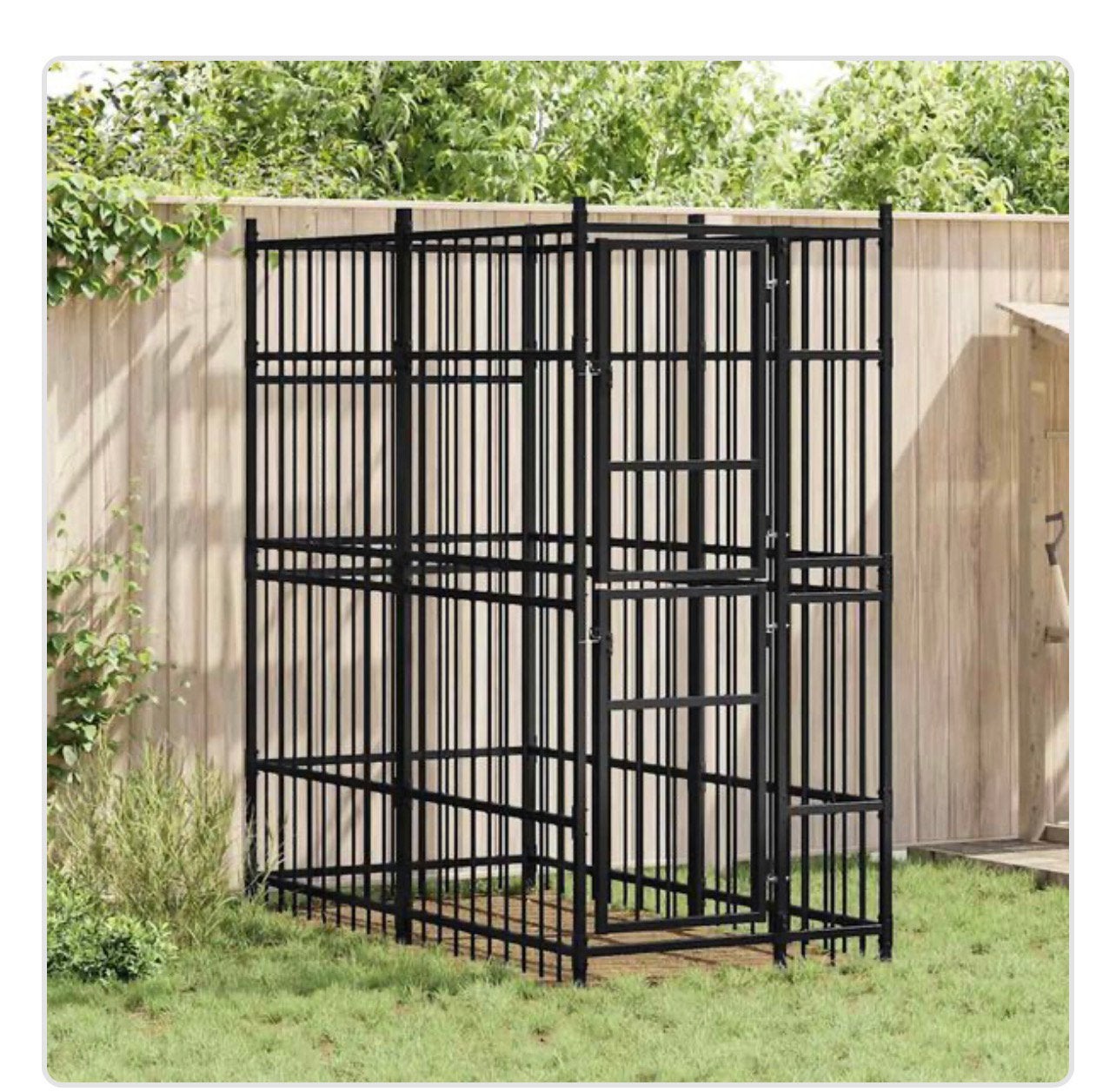 vidaXL Hondenkennel 1,84 m² staal, Ophalen, Nieuw, 110 cm of meer, 100 cm of meer