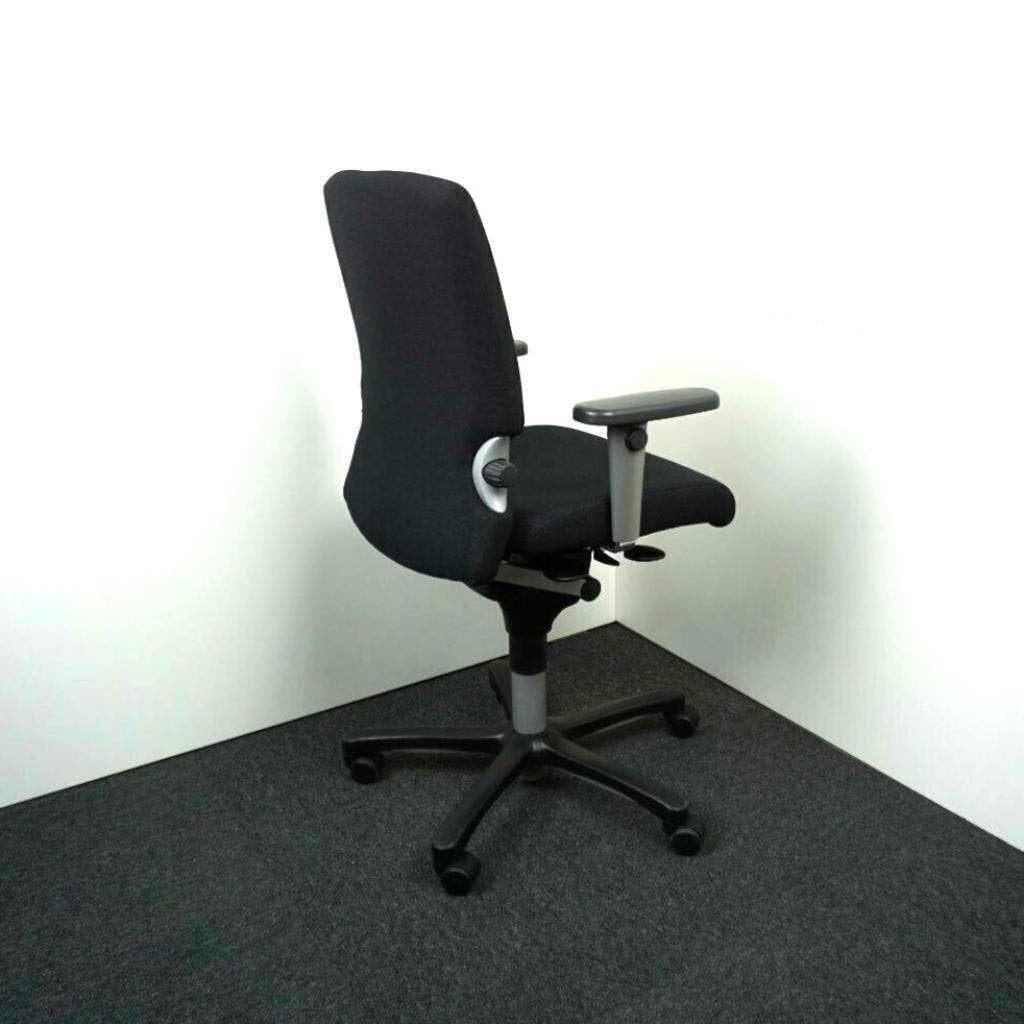 Haworth Comforto 77 Bureaustoel | Zwart Nieuw Gestoffeerd, Gebruikt, -, Zwart, -