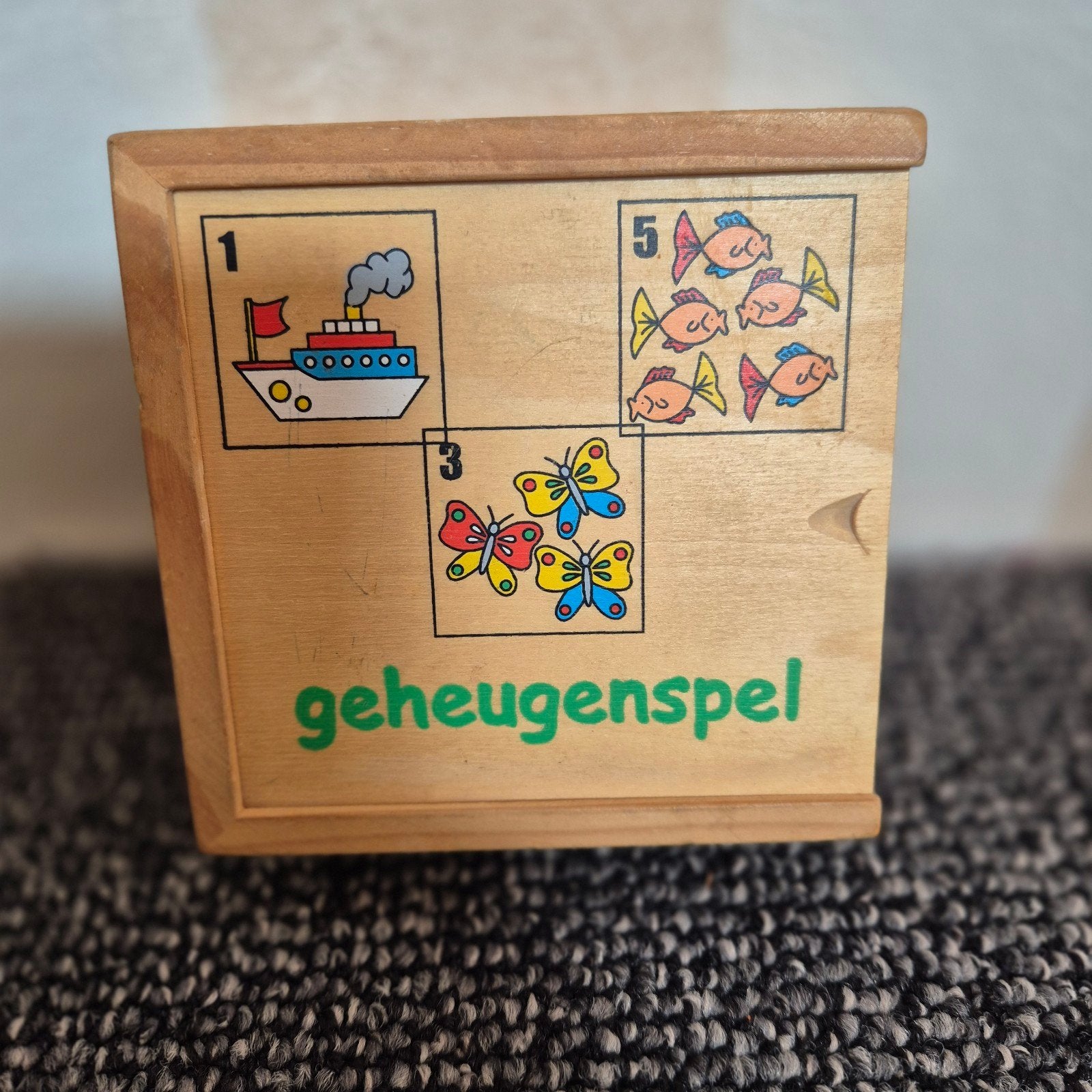 Houten geheugenspel voor kinderen Memory, Ophalen of Verzenden, Zo goed als nieuw, Puzzelen