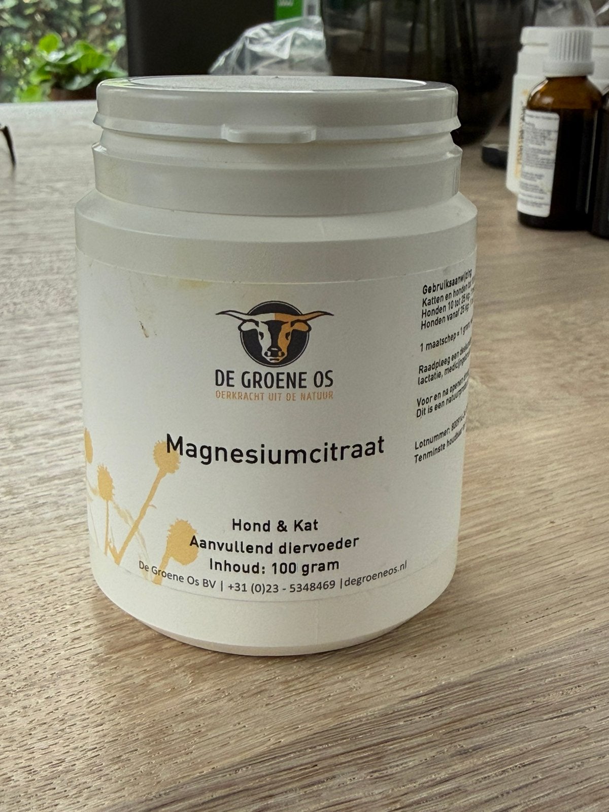 De Groene Os Magnesium Hond&Kat, Ophalen of Verzenden, Gebruikt