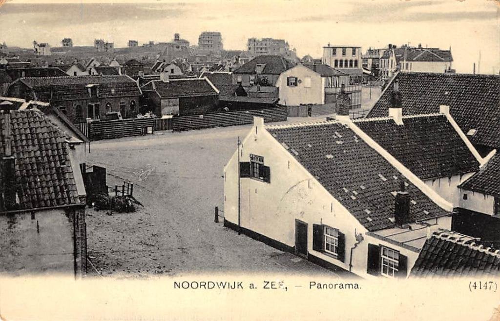 Noordwijk aan Zee Panorama 1908 Nauta 4147, Verzenden, Voor 1920, Gelopen, Zuid-Holland