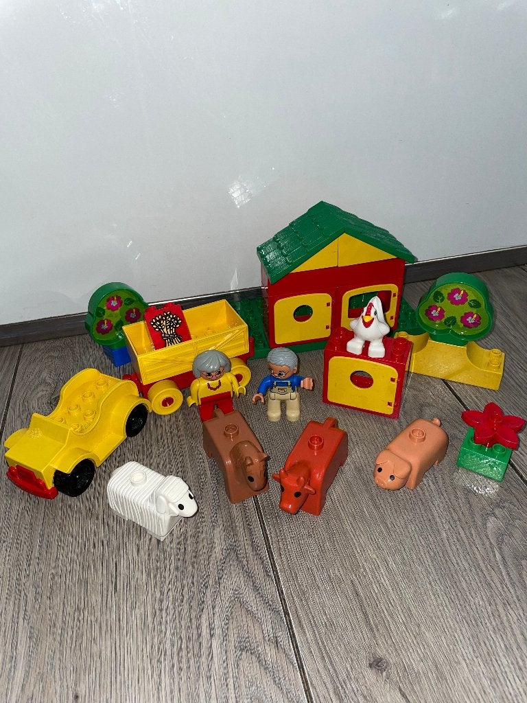 Lego Duplo boerderij set met dieren, Ophalen of Verzenden, Zo goed als nieuw, Duplo