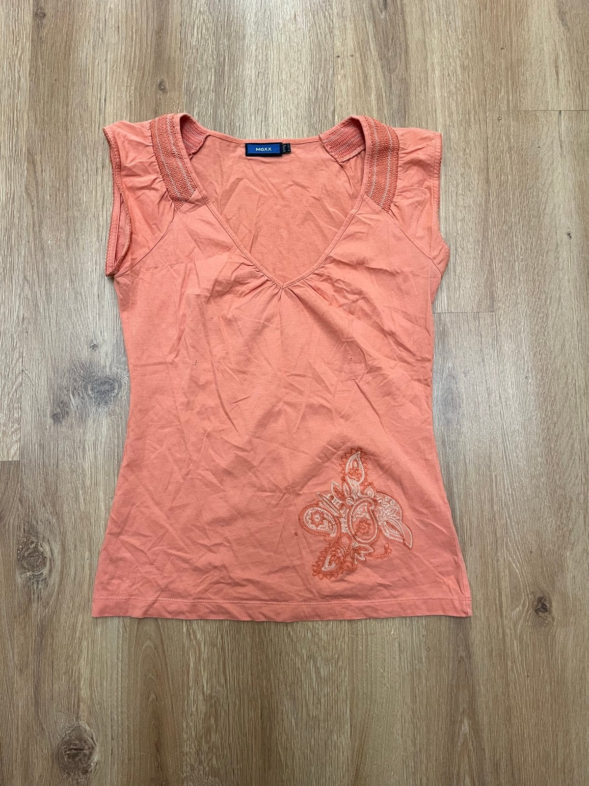 Mexx mouwloze top met paisley borduursel - Maat M, Kleding | Dames, Tops, Maat 38/40 (M), Oranje, Ophalen of Verzenden, Zonder mouw