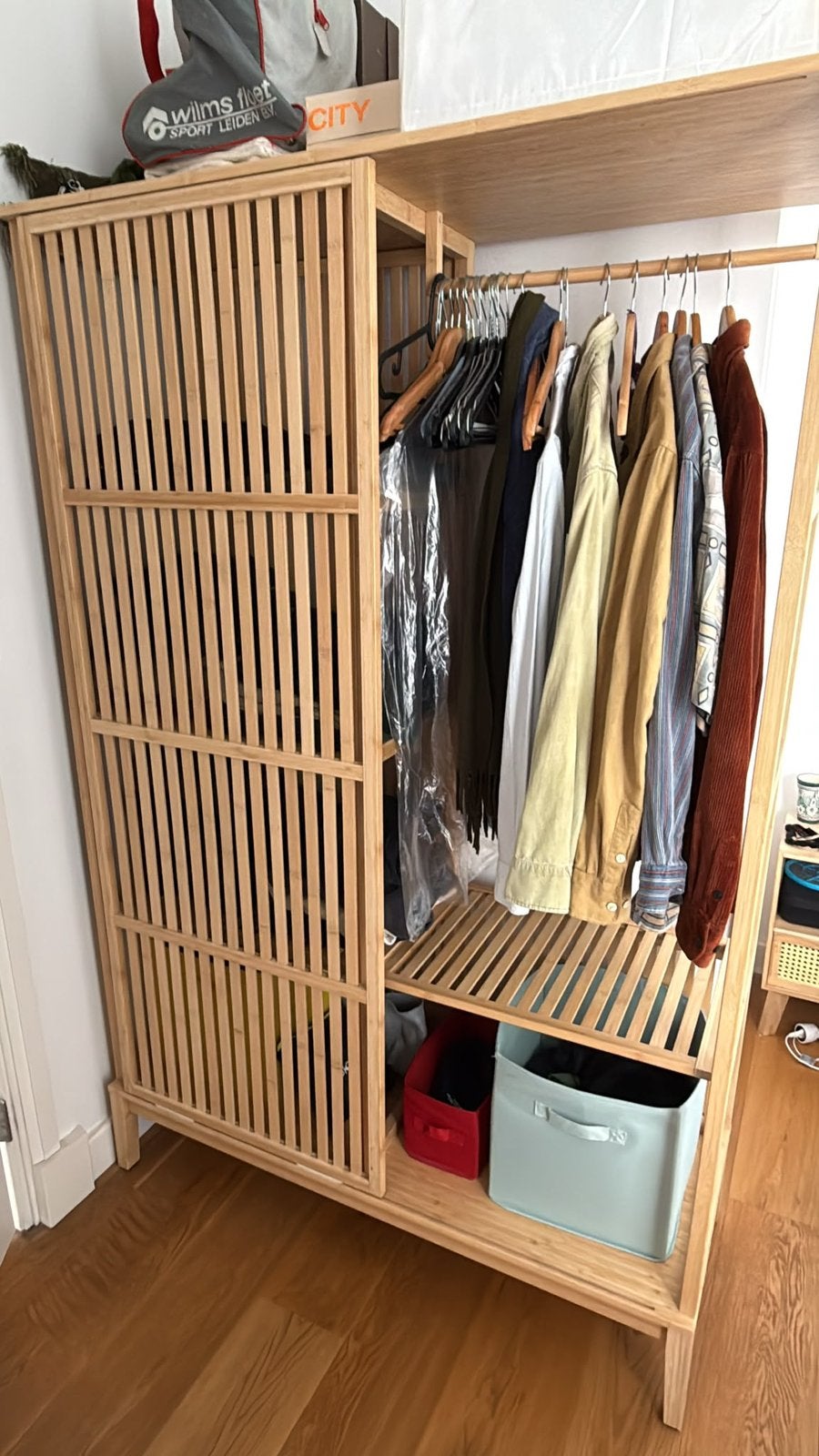 Open kledingkast met schuifdeur ikea Nordkisa, Ophalen, Zo goed als nieuw, 50 tot 75 cm, 150 tot 200 cm