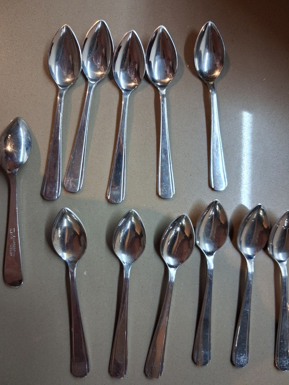 12x Vintage Lepels - Zilverkleurig Bestek, Antiek en Kunst, Ophalen of Verzenden
