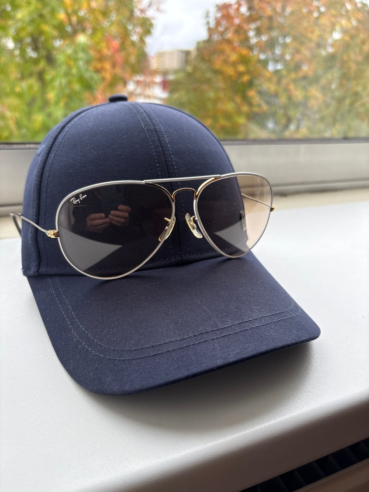 RayBan Flying Colors-model lichtbruine B-15 glazen, Sieraden, Tassen en Uiterlijk, Gebruikt, Zonnebril, Wit, Ophalen of Verzenden