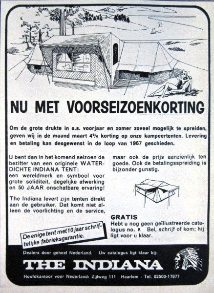 3 vintage advertenties reclames camping artikelen 67-70 tent, Ophalen of Verzenden, Gebruikt, Overige typen