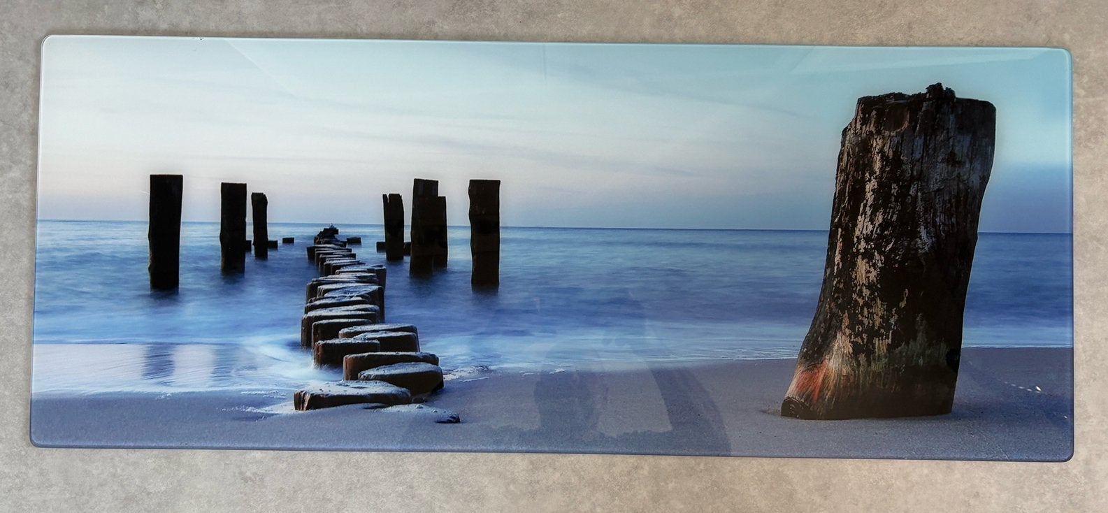 Strand foto op glas, bijna gratis, Ophalen, Nieuw