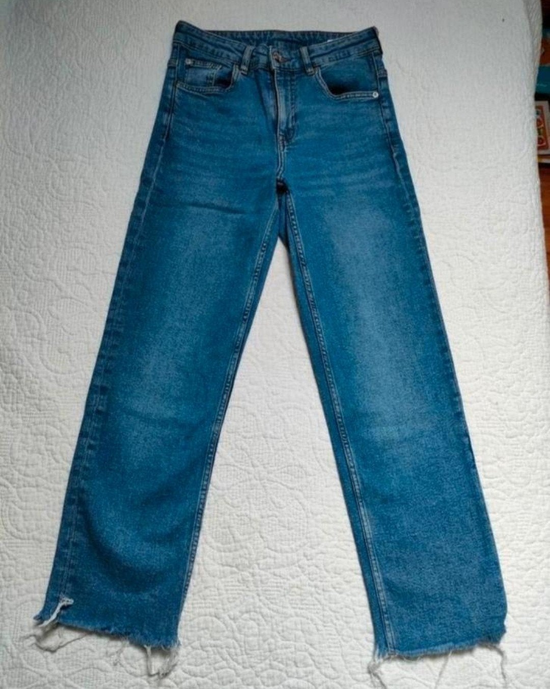 Spijkerbroek H&M maat 38, H&M, Blauw, Ophalen of Verzenden, W30 - W32 (confectie 38/40)