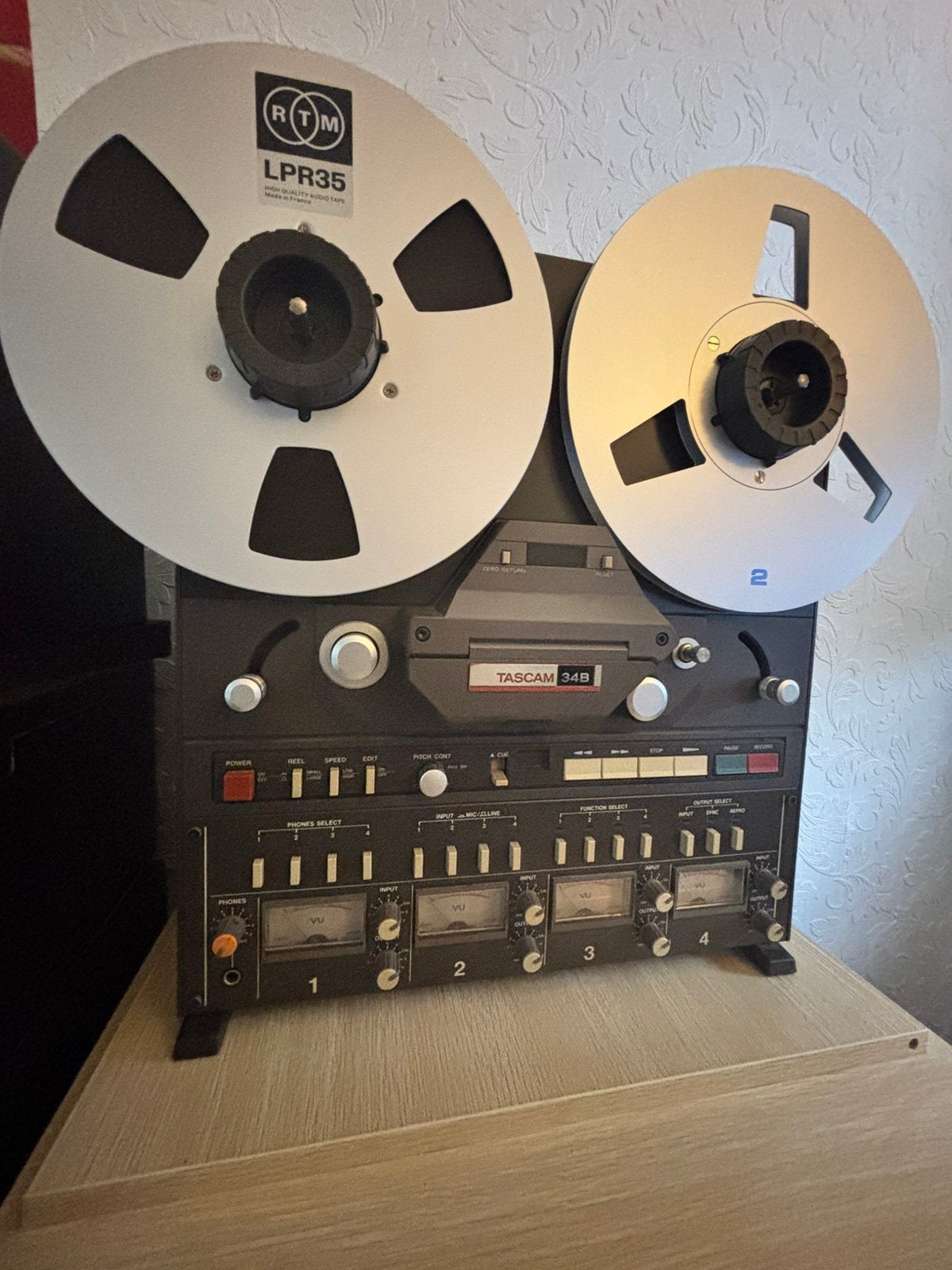 Tascam Teac 34B 4 sporen studio recorder in zeer goede staat, Ophalen, Bandrecorder