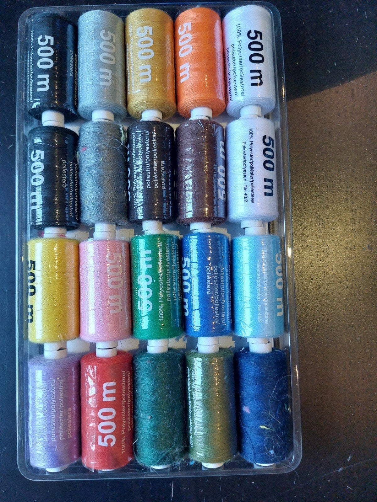 Naaigaren set 20 x 500m Sungarn - Diverse kleuren, Ophalen of Verzenden, Nieuw, Garen of Naald(en)