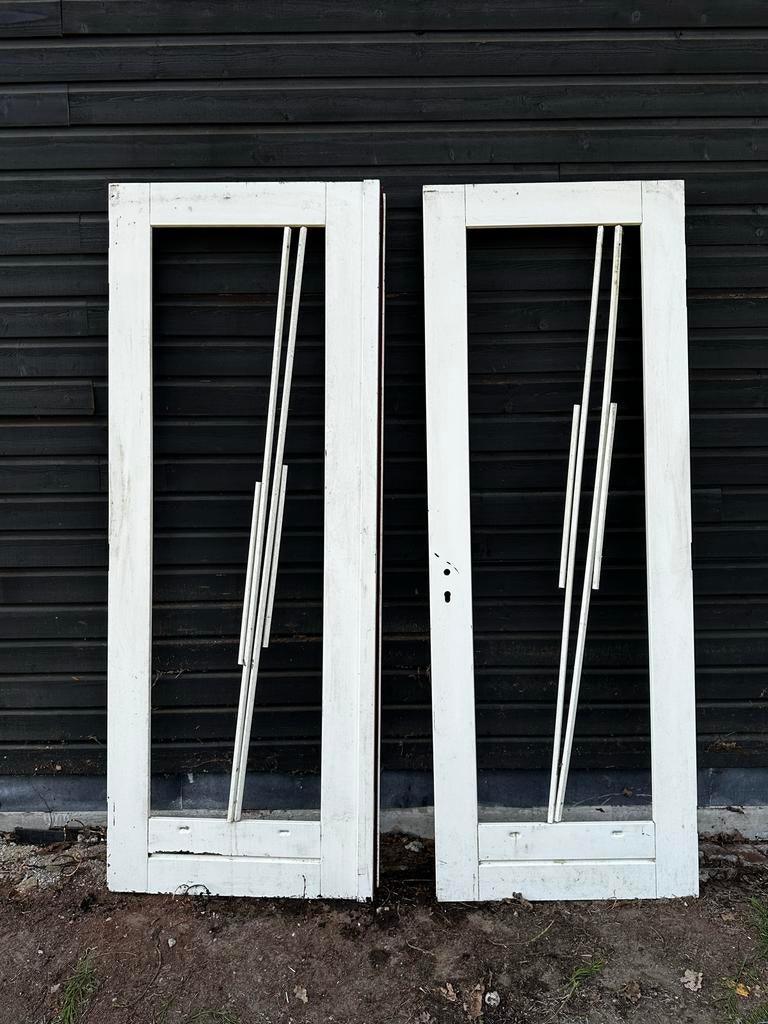 Hardhouten Tuindeuren Set (84x228,5 & 87x228,5), Doe-het-zelf en Verbouw, Deuren en Horren, 80 tot 100 cm, 215 cm of meer, Ophalen of Verzenden