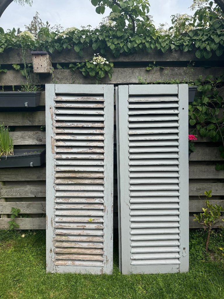 2 zware louvre luiken, Ophalen, Gebruikt, Minder dan 80 cm, Overige typen