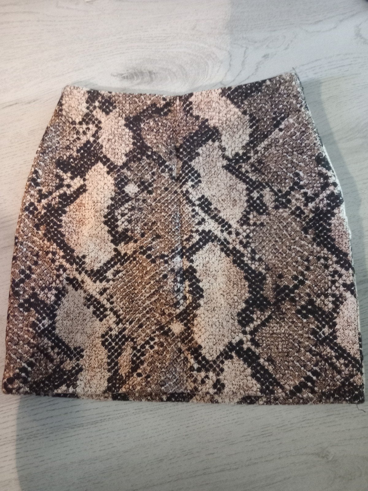 H&M rok met slangenprint - Maat 34 (XS), Kleding | Dames, H&M, Meerkleurig, Ophalen of Verzenden, Zo goed als nieuw