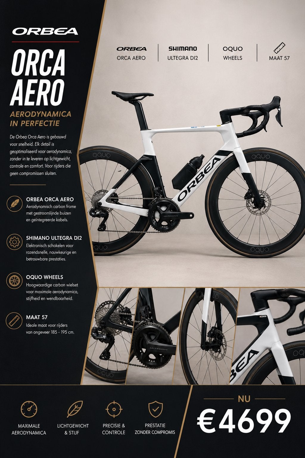 Nieuwe orbea orca aero  nu scherp geprijst .!!, Carbon, Zo goed als nieuw, Meer dan 20 versnellingen, Ophalen